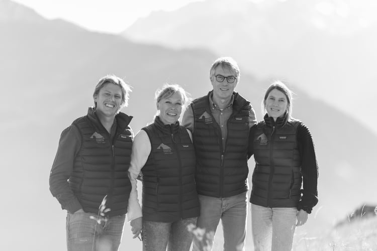 Une histoire familiale qui se poursuit avec les enfants de Milko, Pauline et Maxime. (g. à dt. Maxime, Marina, Milko et Pauline)